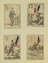 Cuatro cartas conmemorativas de los héroes de julio de 1830